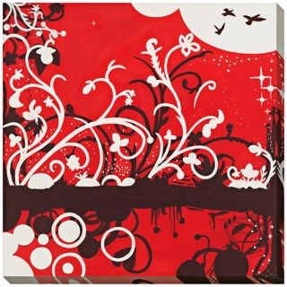 Silhouette in Red Limited Edition Giclee 40" Square Wall Art   #L0435