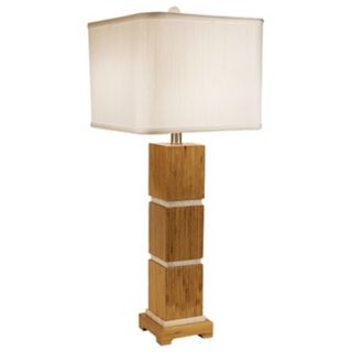 Thumprints Tahiti with White Square Shade Table Lamp   #M6971