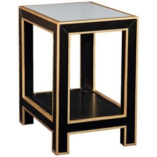 Vendom Ebony and Natural Wood End Table   #Y4839