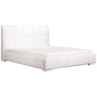 Zuo Modern Amelie White Upholstered Platform Bed (Queen)   #V9185