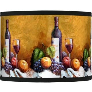 Wine and Fruit Giclee Lamp Shade 13.5x13.5x10 (Spider)   #37869 74631