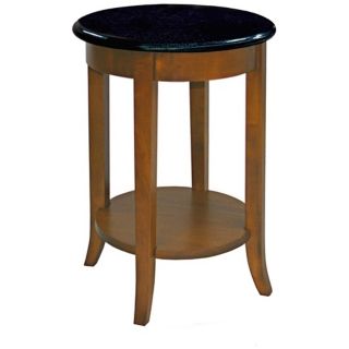 Leick Furniture Round Granite Top Side Table   #P5249