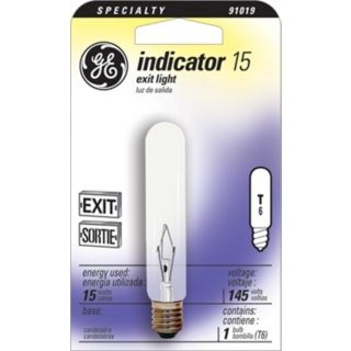 GE 15 Watt Exit Sign Indicator Light Bulb   #91019