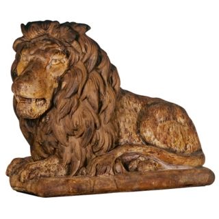 Henri Studios Grand Lion Facing Left Garden Sculpture   #31439