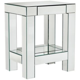 Roux Mirrored End Table   #X7340