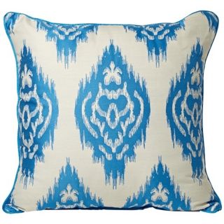 Ikat 20" Square Royal Blue Decorative Pillow   #V3421