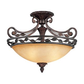 Scavo Leaf and Vine Bronze 21" Wide Ceiling Light Fixture   #09710