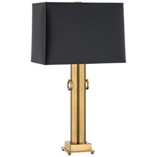 Ondine 24 1/4" High Brass Black Parchment Shade Table Lamp   #R1392