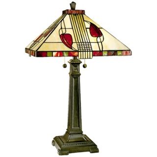 Henderson Tall Cream Glass Dale Tiffany Table Lamp   #84937
