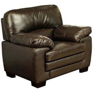 Preston Dark Brown Leather Armchair   #X9574