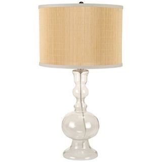 Clear Glass with Rattan Shade Table Lamp   #T2090