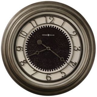 Howard Miller Kennesaw 25 1/2" Antique Nickel Wall Clock   #X6074