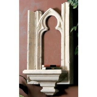 Cathedral Window Base Faux Stone Finish Shelf   #M0157