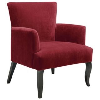 Capri Berry Velvet Arm Chair   #P4852