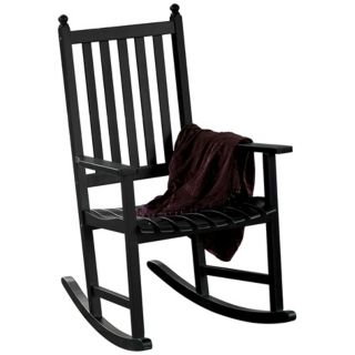 Eucalyptus Black Outdoor Rocking Chair   #M7929