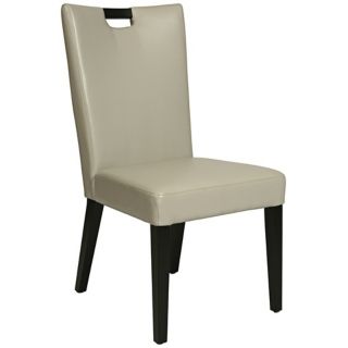 Epiphany Dove Grey Bonded Leather Side Chair   #Y4379