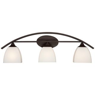 Arch Bronze with White Glass 3 Light 29" Wide Bath Light   #T9652