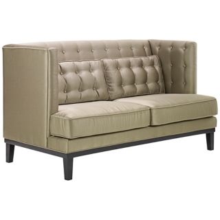 Noho Collection Champagne Satin Loveseat   #T3941