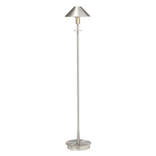 Holtkoetter Satin Nickel Cone Shade Floor Lamp   #93622