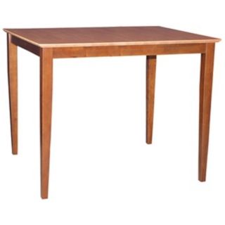 Solid Wood 36" High Shaker Leg Rectangular Cinnamon Table   #Y6455