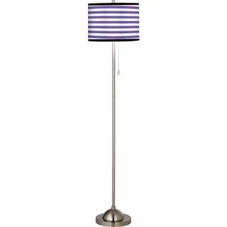 Giclee Purple Stripe Brushed Nickel Pull Chain Floor Lamp   #99185 83566