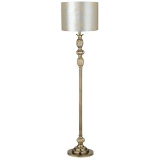 Silver Graphic Satin Brass Mercury Glass Floor Lamp   #X7360 U1435