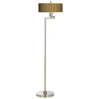 Umber Stripes Energy Efficient Swing Arm Floor Lamp   #13024 J9181