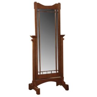 Mission Oak Cheval Style 60" High Floor Mirror   #21254