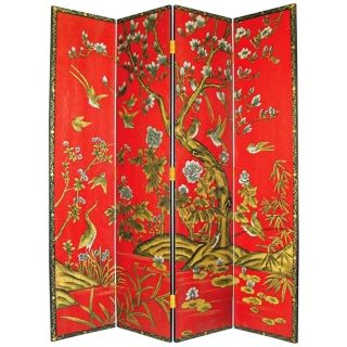 Tree of Life Hand Painted Japanese Room Divider Screen   #G7473
