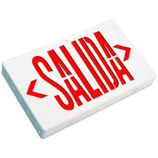 Red Salida Spanish Language Exit Sign Faceplate   #54992