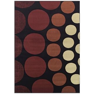 Tremont Collection Drops Black Area Rug   #N5680