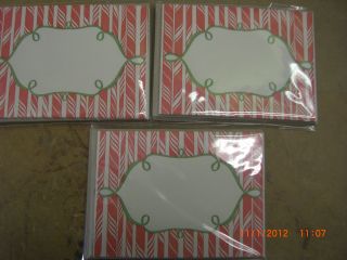 Smock Paper Candy Cane letterpress gift tags, (3 Packs, 18 cards total