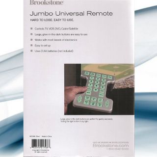 Brookstone 83594 SKU New Jumbo Universal Remote Control
