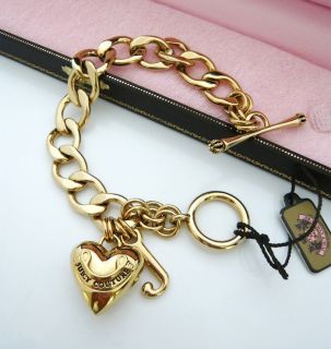 Auth Juicy Couture Gold Starter Charm Bracelet $48