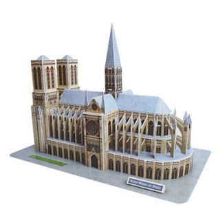USD $ 24.59   DIY Paper 3D Puzzle Notre Dame de Paris (74pcs, No.2804