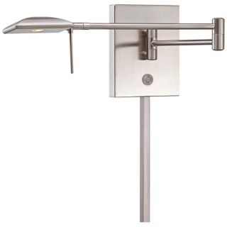 George Kovacs Square Head LED Nickel Swing Arm Wall Lamp   #X0652