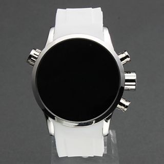USD $ 11.73   Rubber Band LED Wrist Watch(White),