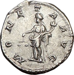 Caracalla 210AD Ancient Silver Roman Coin Moneta Protectress of Funds