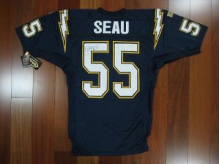 1996 Authentic Chargers Wilson Junior Seau Jersey 46 Signed