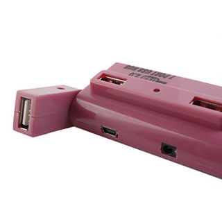 EUR € 12.78   7 poorts USB 2.0 hub (roze), Gratis Verzending voor