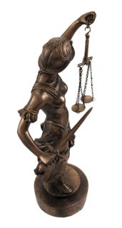 Desktop Lady Justice Bronzed Statue Scales