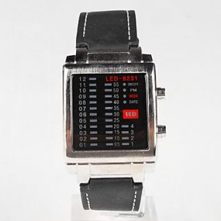 EUR € 12.78   mannen pu digitale led horloge (zwart), Gratis