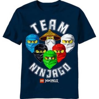 This is a juvenile sized t shirt featuring a cool Lego Ninjago design
