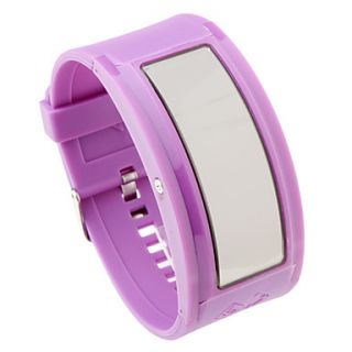 108 White LED Lights Purple Band Wrist Watch with 10 Welcome Letters