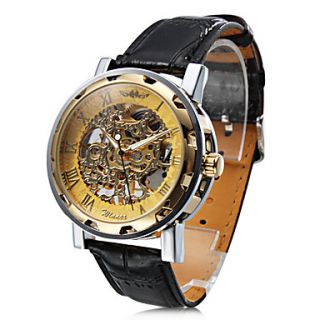 EUR € 13.79   unisex pu reloj de moda analógica mecánica (oro