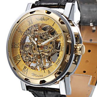 EUR € 13.79   unisex pu analogico orologio alla moda meccanico (oro