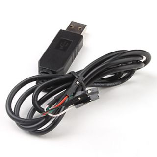 PL2303HX Conversor de USB para TTL USB para COM Cabo Módulo (preto