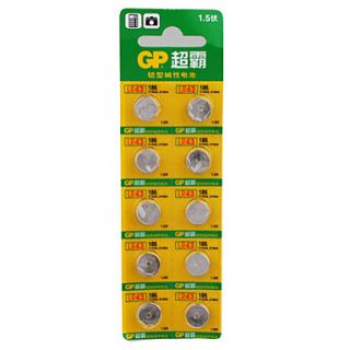 LR43 186A 1.5V High Capacity Alkaline Button Cell Batteries (10 pack