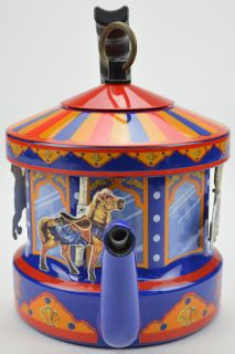 Kamenstein World of Motion Vintage Carousel Steam Driven Teapot Kettle