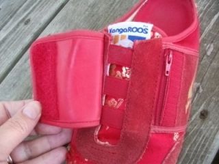 Kangaroos Tai Chi Red Mules 9 Sneakers Velcro Hidden Pocket Roos Slip
